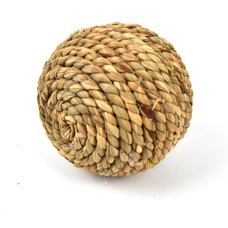 Small Pet Chew Natural Straw Rope Ball
