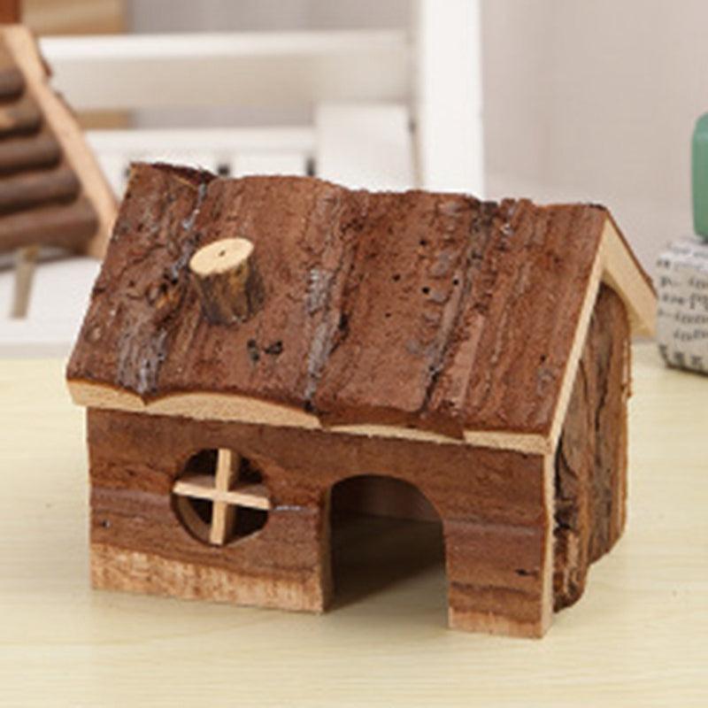 Natural Wooden Cottage Hide For Small Animals